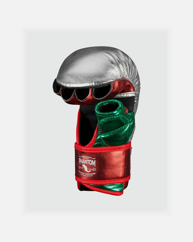 Phantom Athletics MMA Handschoenen Mexico - Zilver/Groen/Rood
