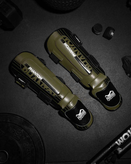 Protège-tibias Phantom Athletics APEX Hybrid – Vert kaki