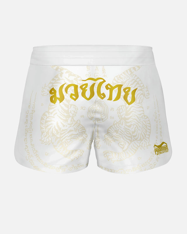 Phantom Athletics Muay Thai Shorts Fusion – White/Gold