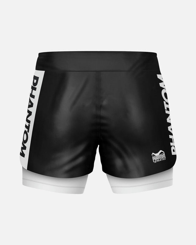 Pantaloncini a compressione Phantom Athletics Fusion-R 2in1 Ranked – Bianco