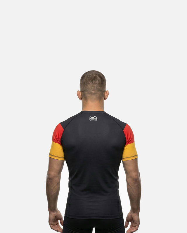 Phantom Athletics Rashguard Germany Short Sleeves – Black/Red/Gold