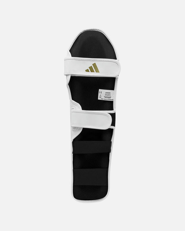 Adidas Speed Thai Shin-n-Step Shin Guards – White/Gold