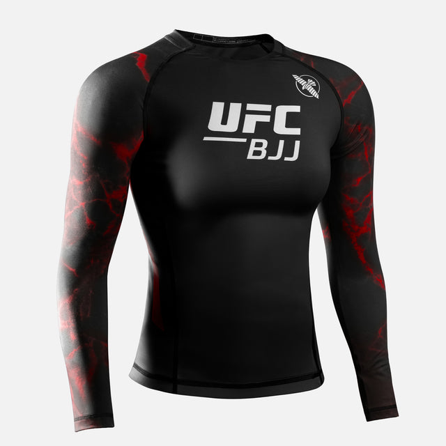 Hayabusa x UFC BJJ Rashguard Long Sleeves Women's – Black/Red