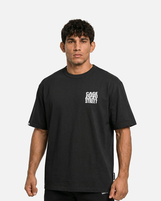 Phantom Athletics T-Shirt Cage Ring Mat Street - Zwart