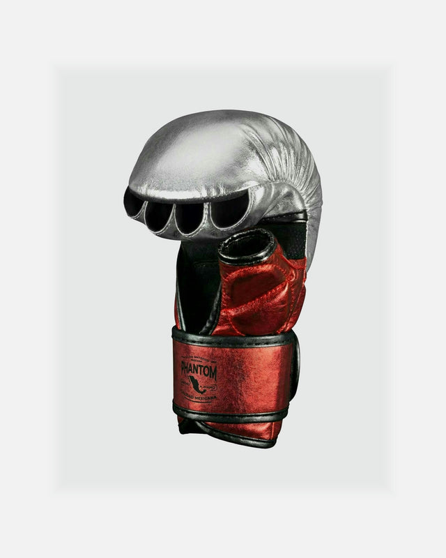 Phantom Athletics MMA Handschoenen Mexico - Zilver/Rood