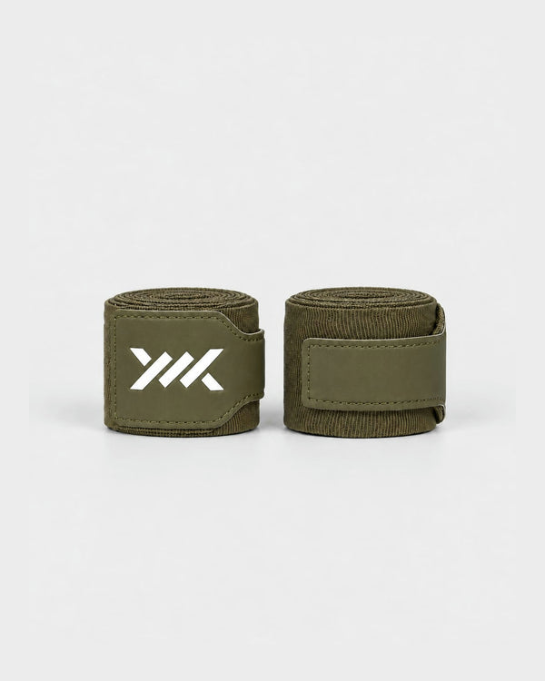 Caged Hand Wraps Essential – Khaki Green (with wash bag)