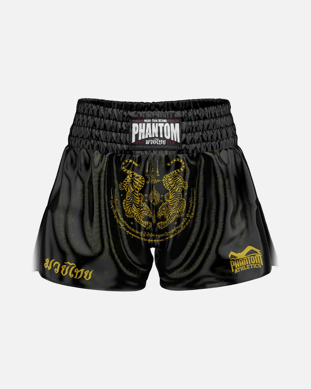 Shorts de Muay Thai Phantom Athletics Sak Yant – Noir/Or