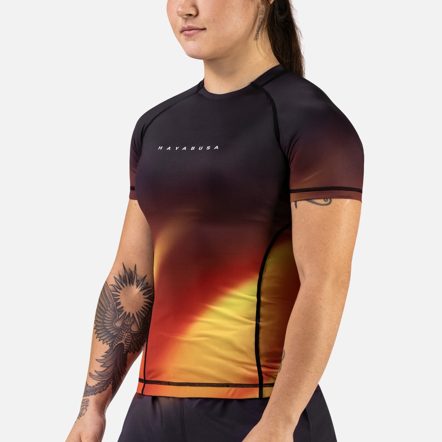 Hayabusa Rashguard Apex Nova Short Sleeves Women's - Orange