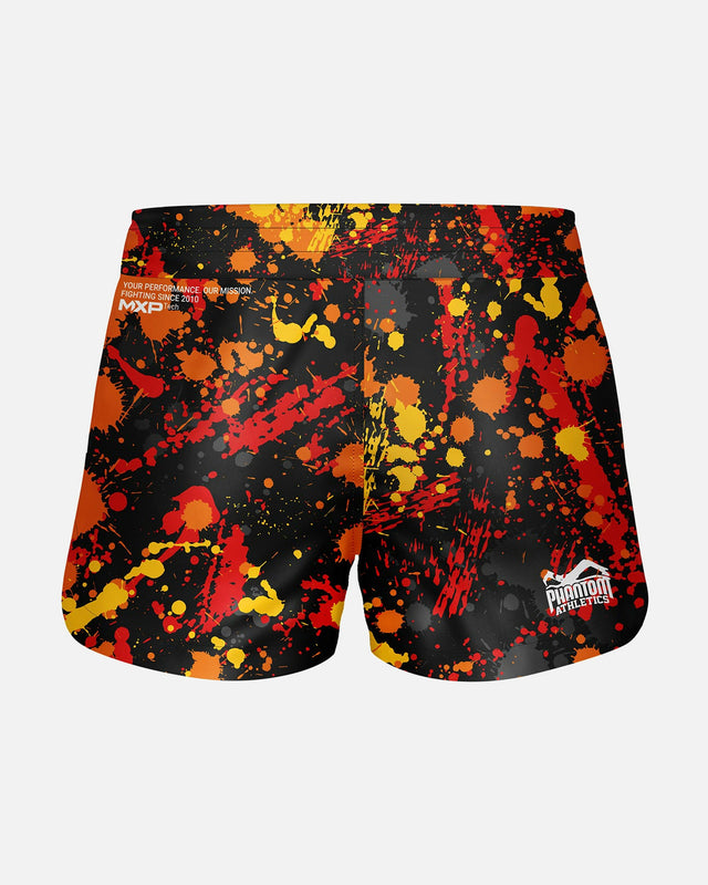 Phantom Athletics MMA Shorts Fusion Splatter – Red/Orange