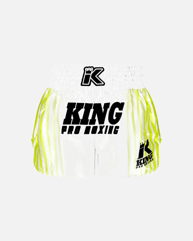 King Pro Boxing Muay Thai Shorts Bloodline – White
