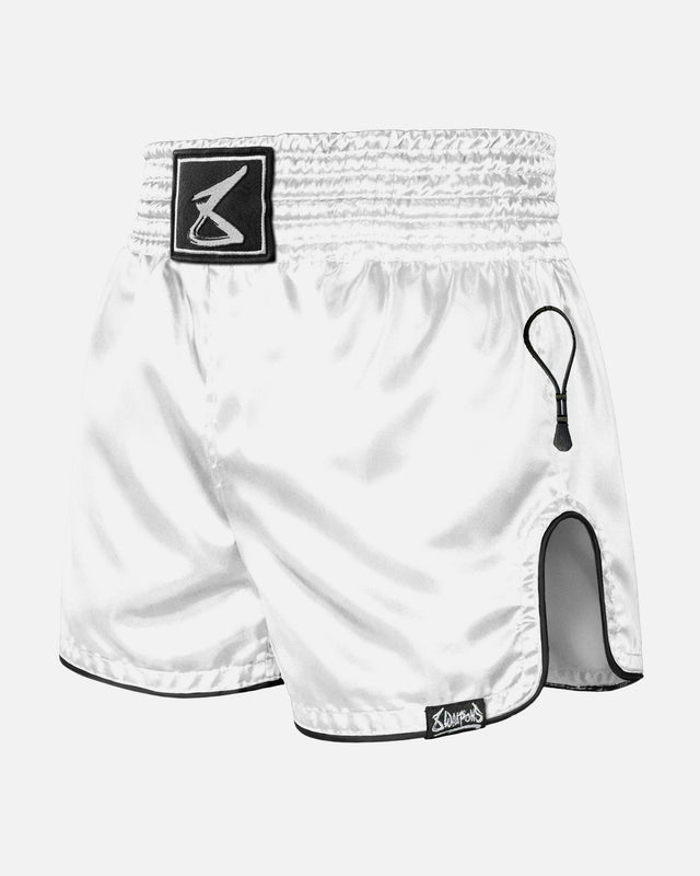 8 WEAPONS Muay Thai Shorts Mongkol – White/Black