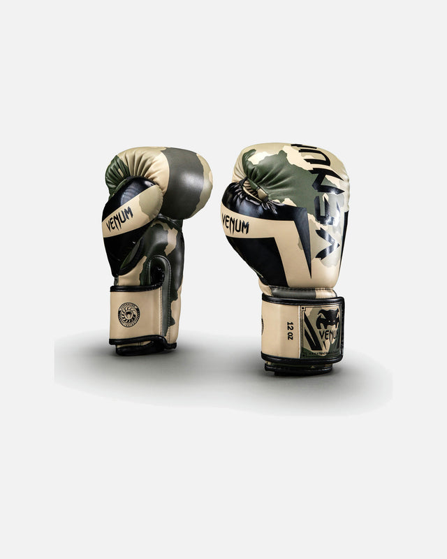Venum Elite Boxing Gloves - Khaki/Off-white