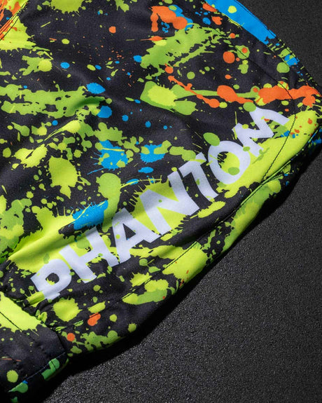 Phantom Athletics MMA Shorts Fusion Splatter - Zwart/Neon