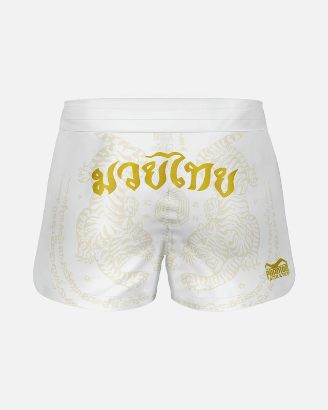 Muay Thai trenky Phantom Athletics Fusion – Bílé/Zlaté