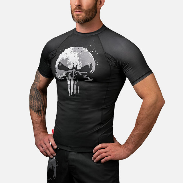 Hayabusa x Marvel Rashguard The Punisher Short Sleeves – Black