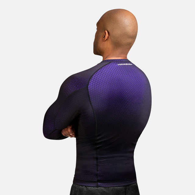 Hayabusa Rashguard Fusion Long Sleeves – Black/Purple