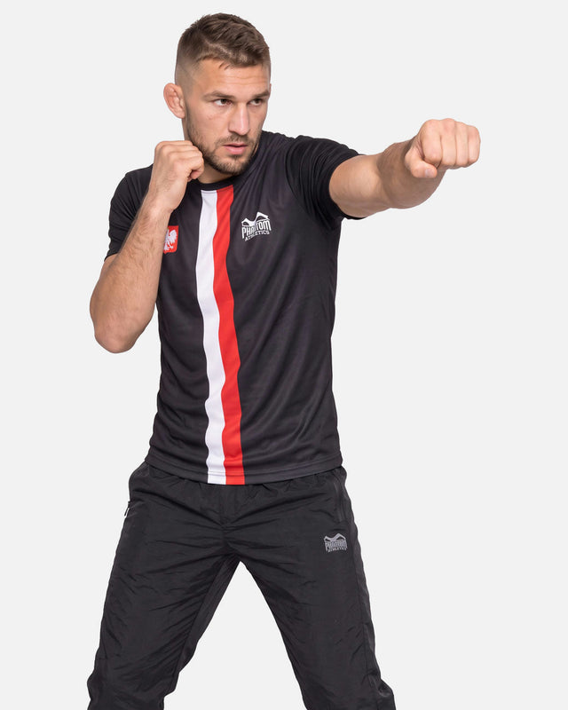 Phantom Athletics Trainingsshirt EVO+ Team Poland – Schwarz/Rot/Weiß