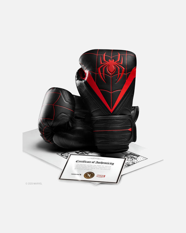 Hayabusa x Marvel Boxing gloves Miles Morales – Black/Red
