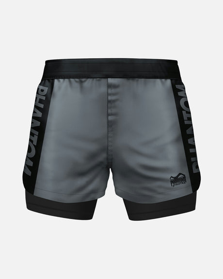 Phantom Athletics Compressie Shorts Fusion 2in1 Apex - Grijs