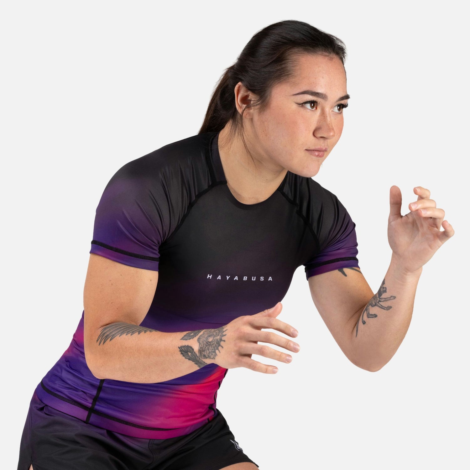 Hayabusa Rashguard Apex Nova Short Sleeves Women's – Purple