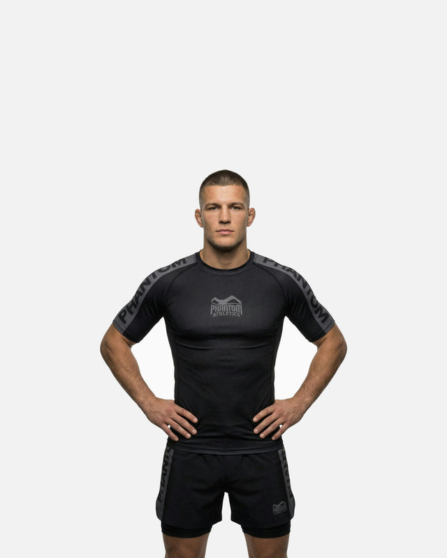 Phantom Athletics Rashguard EVO Apex Short Sleeves – Black/Grey