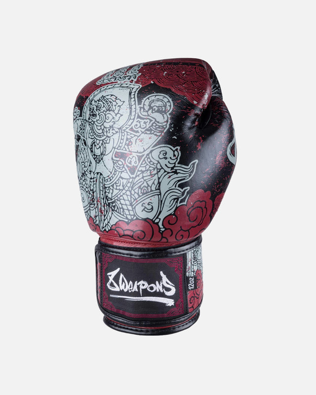 8 WEAPONS Boxing gloves Hanuman Yant – Black/Red