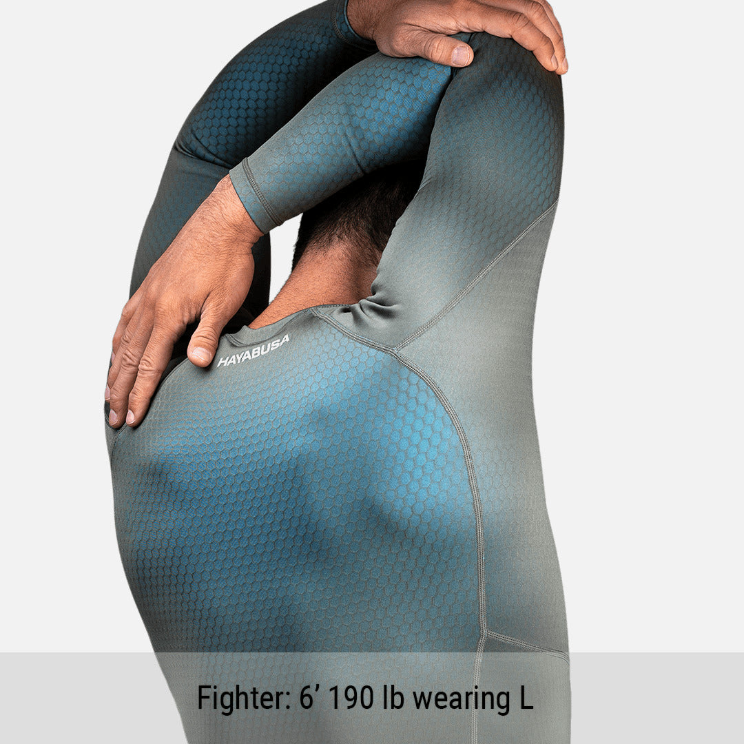 Hayabusa Rashguard Fusion Long Sleeves – Grey/Aqua