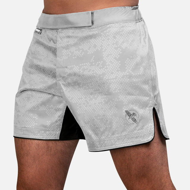 Hayabusa MMA Shorts Hex Mid-Thigh – White