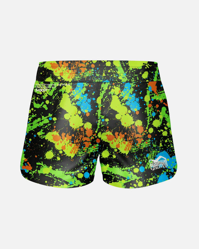 Phantom Athletics MMA Shorts Fusion Splatter - Zwart/Neon