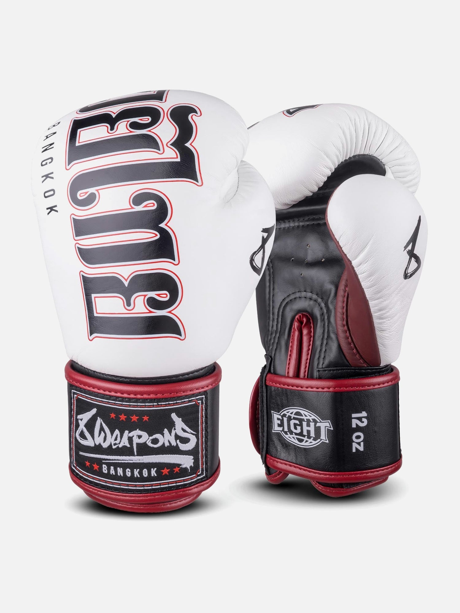 8 WEAPONS Boxing gloves Bangkok – White/Black