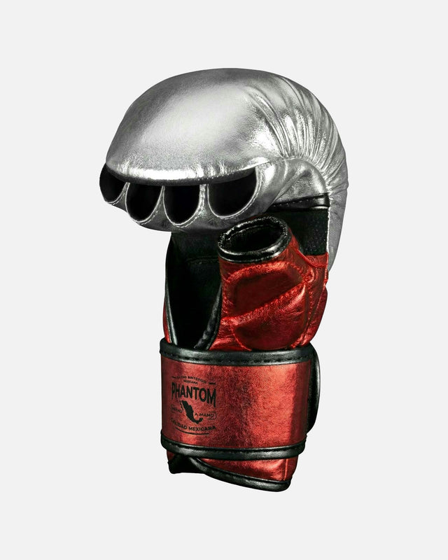Phantom Athletics MMA Sparring Gloves Mexico – Silver/Red