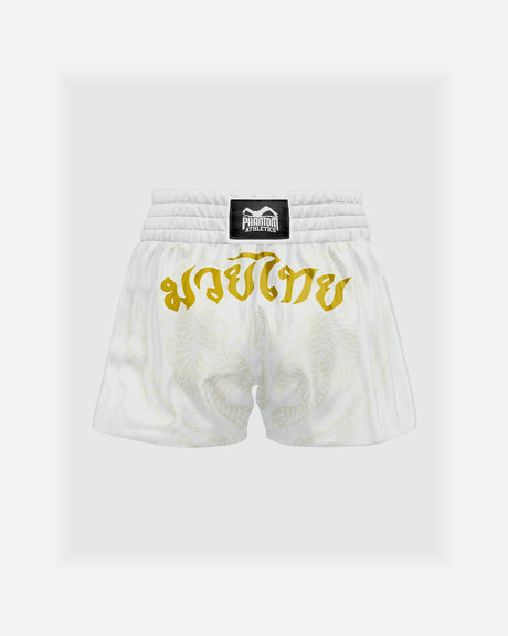 Phantom Athletics Muay Thai Shorts Sak Yant - Wit/Goud
