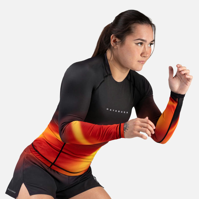Hayabusa Rashguard Apex Nova Long Sleeves Women's - Orange