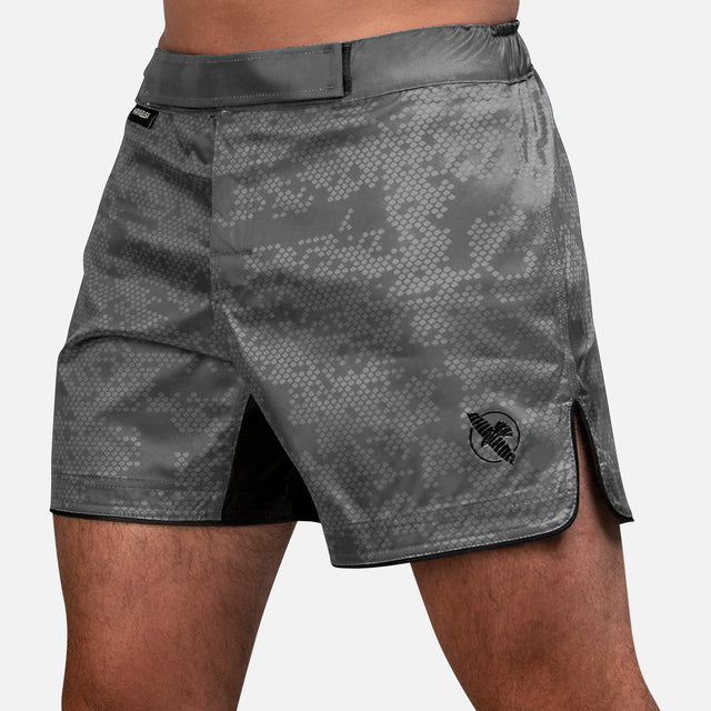 Hayabusa MMA Shorts Hex Mid-Thigh – Grey