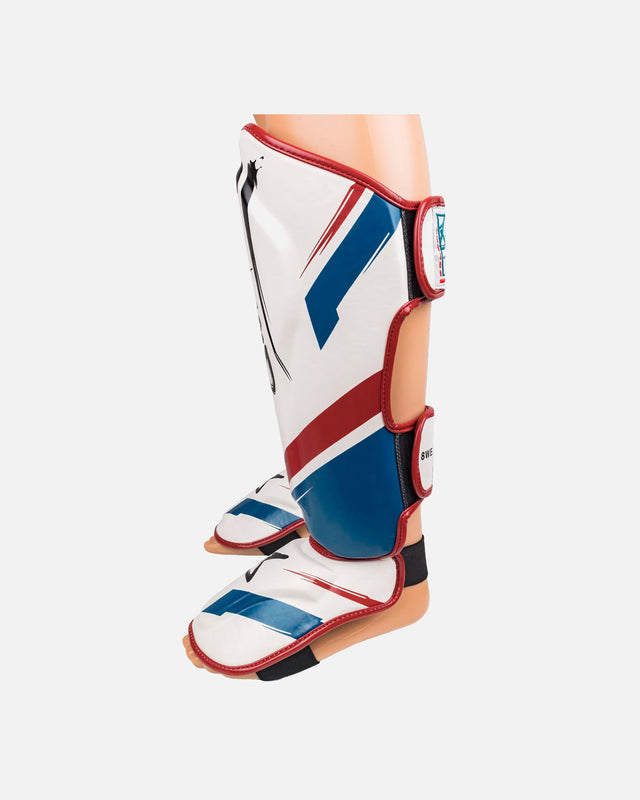 8 WEAPONS Shin guards Shift – White/Navy/Red