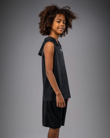 Venum Hoodie Elite ärmelloses Kindermodell – Schwarz