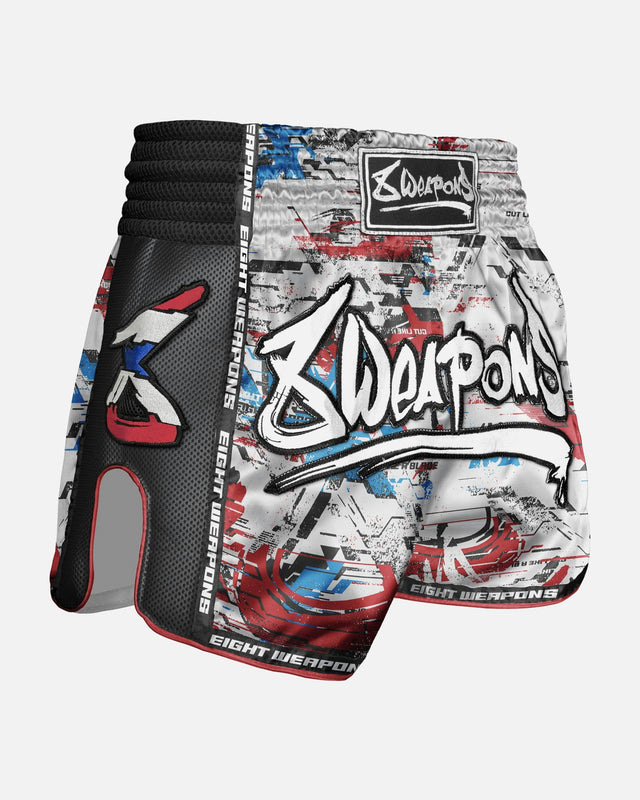 8 WEAPONS Muay Thai Shorts Cut Like A Blade 2.0 – White