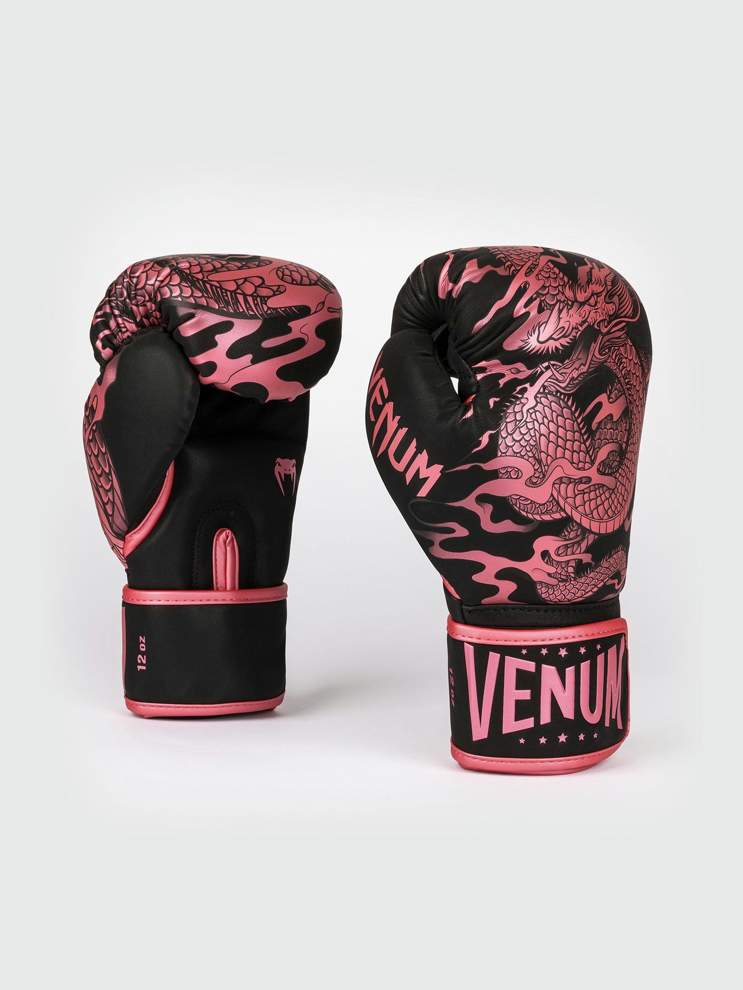 Venum Boxing gloves Impact Dragon's Flight - Black/Metallic Pink