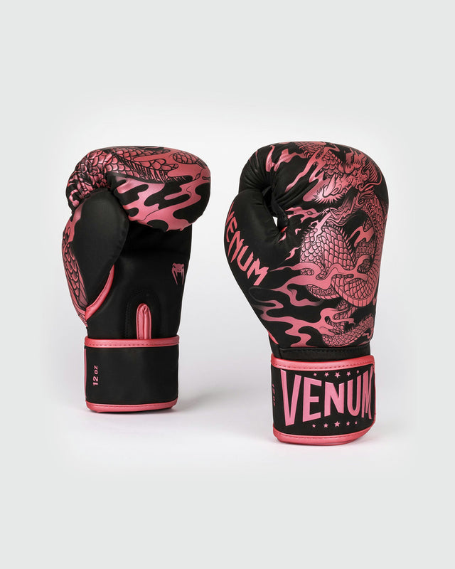 Venum Boxing gloves Impact Dragon's Flight - Black/Metallic Pink