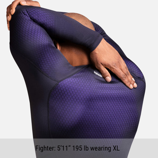 Hayabusa Rashguard Fusion Long Sleeves – Black/Purple