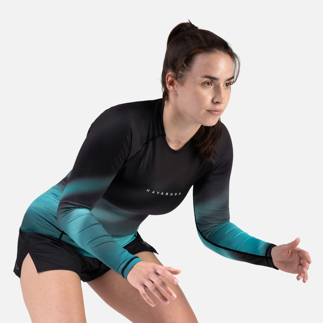 Hayabusa Rashguard Apex Nova Long Sleeves Women's – Turquoise
