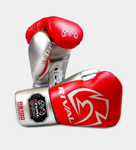 Rival Boxing gloves RS100 Professional - Red/Silver - Boxing gloves
