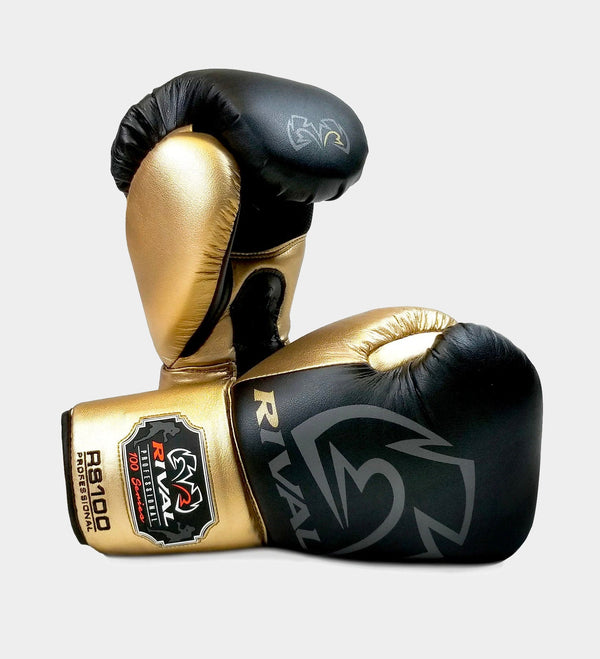 Rival Boxing gloves RS100 Professional – Black/Gold