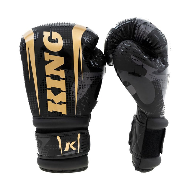 King Pro Boxing Shogun Boxing Gloves - Black/Gold 