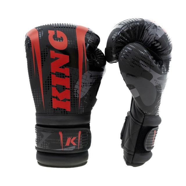 King Pro Boxing Shogun Boxing Gloves - Black/Red 