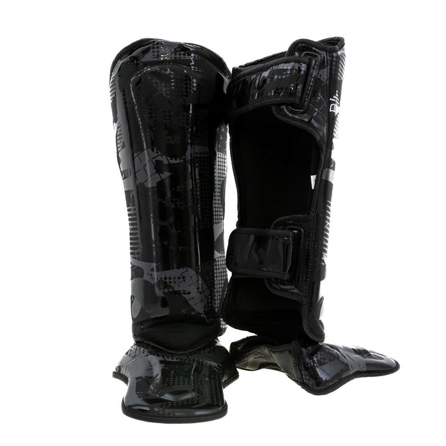 King Pro Boxing Kickboxing Shin Guards Shogun - Black/Black