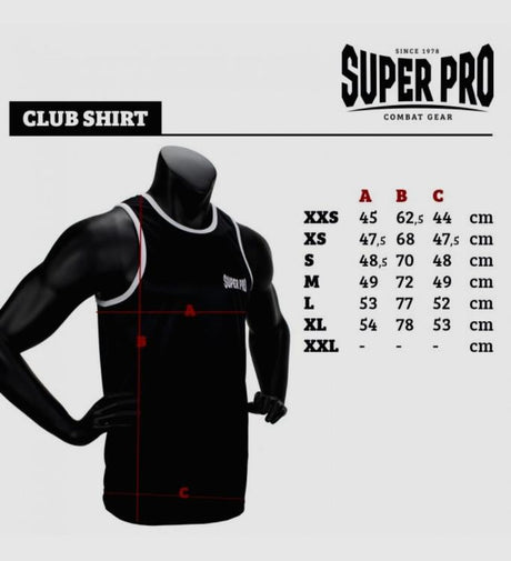 Super Pro Boxing Tank Top Club – Blue/White – T-shirt