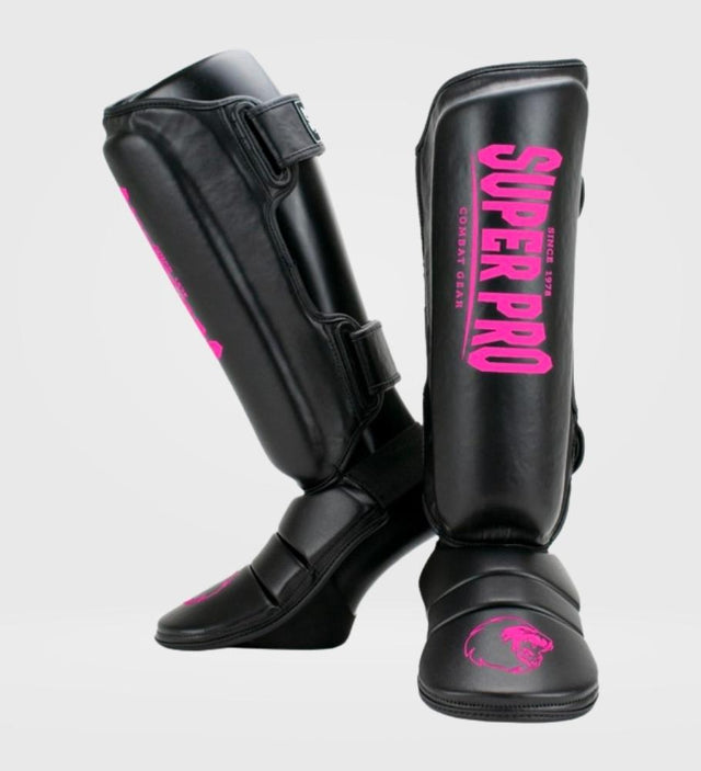 Super Pro Shin guards Protector – Black/Pink – Shin guards