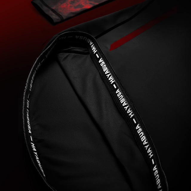 Hayabusa x UFC BJJ Rashguard Long Sleeves – Black/Red