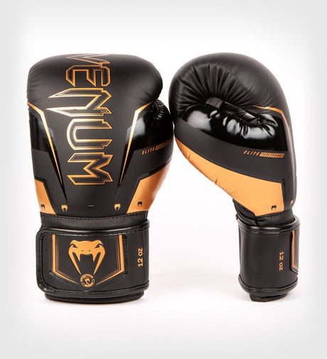 Venum Boxing gloves Elite Evo – Black/Bronze – Boxing gloves